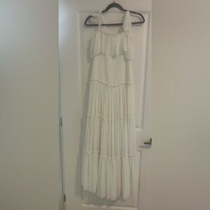 Lulu's White Ruffled Dress